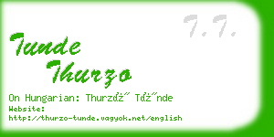 tunde thurzo business card